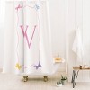 Deny Designs April Lane Art Simple Bow Monogram Shower Curtain - 2 of 3