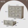 6 Drawer Wide Dressers Organizer with Charging Station - 2 of 4