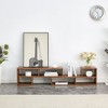 Cube TV Stand MDF Modular Open-Shelf Adjustable TV Stand with 6 Storage Compartments and Floor-Protecting Pads for Living Room - 4 of 4