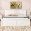 NicBex King Size Platform Bed 80.9" L Modern Pine Bed Frame with Headboard and 4 Drawers for Bedroom, Guest Room, No Box Spring Required, White - 2 of 4
