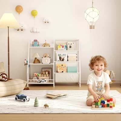 TinyHomie 3-Tier White Children's Storage Rack White,for Space-Saving Organizer