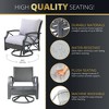 Kinger Home Swivel Patio Chairs, Rattan Wicker Outdoor Swivel Chairs with Thick Removable Cushion, All Weather Rust Free Patio Dining Chairs - image 4 of 4