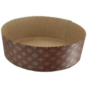 Novacart Panettone Basso Disposable Mold - M220 - 8.62" Dia x 2.75" High, Case of 480 - 1 of 1