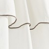 Modern Faux Linen Embroidered Edge With Attached Valance Window Curtain Panels Light Linen 52X84 Set - 4 of 4
