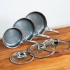 Livwell Brands Diamond Clad 6pc Hybrid Nonstick Stainless Steel Fry Pan Cookware Set: Oven & Dishwasher Safe, Tempered Glass Lids - 2 of 4
