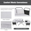 Outdoor Woven Rope Furniture Set, 5-Piece Modern Patio Sectional Sofa Set With Glass Table And Cushions For Balcony, Backyard - 4 of 4