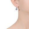 Guili Sterling Silver White Gold Plated Sapphire Blue Cubic Zirconia Leverback Earrings, a Brilliantly Crafted Masterpiece of Luxury - 3 of 4