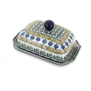 Blue Rose Polish Pottery 295 Ceramika Artystyczna Butter Dish - 1 of 1