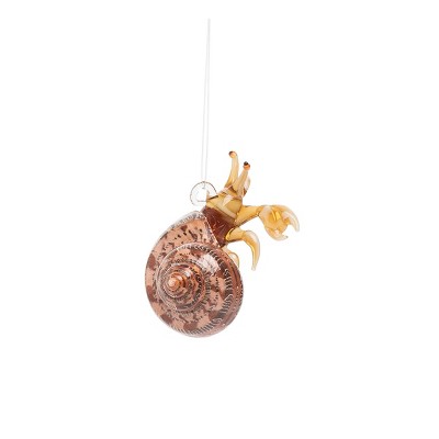 Gallerie II Hermit Crab Shell Artglass Ornament