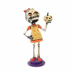 Jorge De Rojas 8.75 In Marcella Halloween Skeleton Pumpkin Figurines - 1 of 3