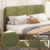 Whisen Full Size Floating Platform Bed with LED Lights, PU Leather, Sturdy Build & Modern Appeal - 2 of 4