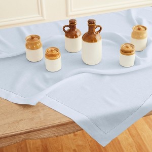 Solino Home Linen Classic Hemstitch Table Throw - 1 of 4