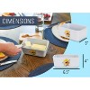 Nat & Jules Dean Crouser Sunflower Floral White 6.5 x 4 Ceramic Butter Dish With Knife Lid - 2 of 4