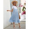 Maternity High Waisted Midi Skirt Summer Ruffle Adjustable Boho Flowy Suspender Skirt Photoshoot Baby Shower - 4 of 4