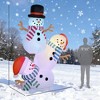 QingMoon 3-Tier Christmas Inflatable Snowman, 8.2 FT Outdoor Indoor Blow Up Yard Decorations, Weather-Resistant for Lawn, Garden, Holiday Decor - 3 of 4