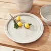 Plum & Post Burma Rattan Serving Platter, Whitewash - 2 of 4