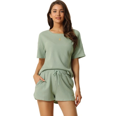 Cheibear Women's Casual Pullover Short Sleeve Sleepshirt With Shorts ...