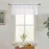 HLC.ME Sophia Floral Rod Pocket Lace Sheer Short Valance for Small Windows, Kitchen and Bathroom - 54 W x 18 L - 3 of 4