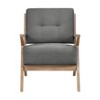 NicBex Tufted Back Accent Chair, Solid Rubberwood Living Room Chairs with Arm, Reading Chair Lounge Chair Club Chairs for Living Room, Office - 3 of 4