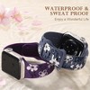 HTUTWOO Floral Apple Watch Band, Engraved Flower Silicone Strap 38/40/41/42/43/44/45/49mm for iWatch Series 11 10 9 8 7 6 5 4 3 2 SE Ultra - 4 of 4