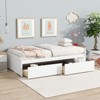 ALEXOUN Twin Size Bed Frame with Storage Drawers -Minimalist Rubber Wood Bed Frame Fits Bedroom,Guest Room,Nursery No Box Spring Needed - 2 of 4