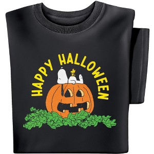 Collections Etc Peanuts Happy Halloween Short Sleeve Graphic T-Shirt XX-Large Gender Neutral Black - 1 of 4