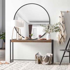 Spassway 28"H x 28"W Round Versatile Decorative Aluminum Alloy Mirror Art Designs for Living Room Bedroom Entryway Office Home Black/Gold Available - 1 of 4