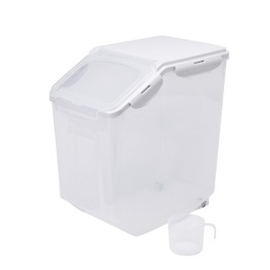 HomeStock 30 LB Rice Storage Container with Measuring Cup, BPA free - 1 of 4
