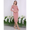 INSPIRE CHIC Women's Floral Lace V Neck Long Sleeve Cocktail Wedding Bodycon Dress - 3 of 4