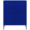 VidaXL Storage Cabinet Navy Blue 31.5"x13.8"x40" Steel - 3 of 4