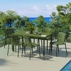 WestinTrends Playa 7-Piece Outdoor Patio Dining Table Set With Stackable Patio Chairs - 2 of 4