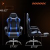 FONTOI Office Chair with Footrest and Removable Headrest and Waist pillow, Leather Recliner with Fixed-up Armrests, Blue, 27.55"*48.62"*27.55" - 3 of 4