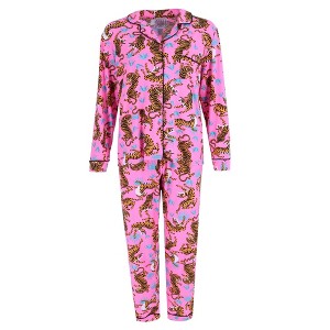 Mentally Exhausted Women's Tiger Notch Collar Set - 1 of 4
