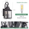 SEVOBAL Outdoor Wall Lights Vintage Metal Sconce with Clear Seeded Glass for Porch Patio Garden , Brown , 25.4"*15.9"*11.4" - 2 of 4