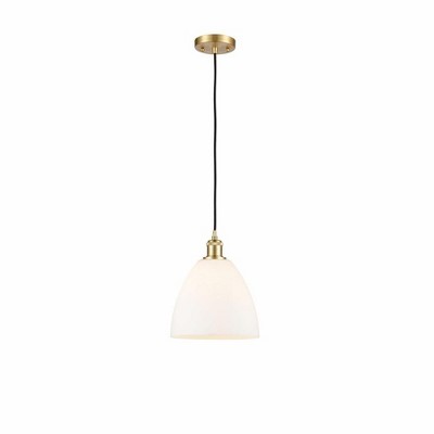 Bristol Glass - 1 Light Mini Pendant In Industrial Style-13.25 Inches Tall and 9 Inches Wide