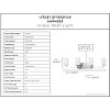 Urban Ambiance Luxury Contemporary Bath Light 8.5''H x 33.5''W,  Brushed Nickel Finish,  Louisville Collection, UHP4323 - 3 of 4