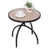 Nordlys Metal with Wood Top Side Table Modern Design Style Living Room - 4 of 4