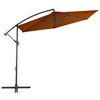 vidaXL Cantilever Garden Parasol with Aluminum Pole Terracotta 118.1" - 2 of 4