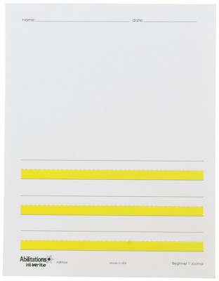 Abilitations Hi-write Beginner Journal Paper, Level 1, 8-1/2 X 11 Inches,  100 Sheets : Target