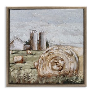 Stupell Industries Hay Bales Farmland Pasture, 25" x 25" - 1 of 4