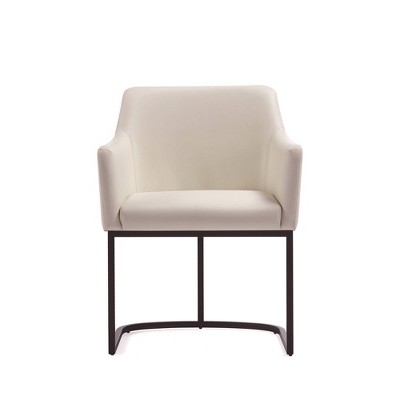 Serena Modern Leatherette Upholstered Dining Armchair - Manhattan Comfort