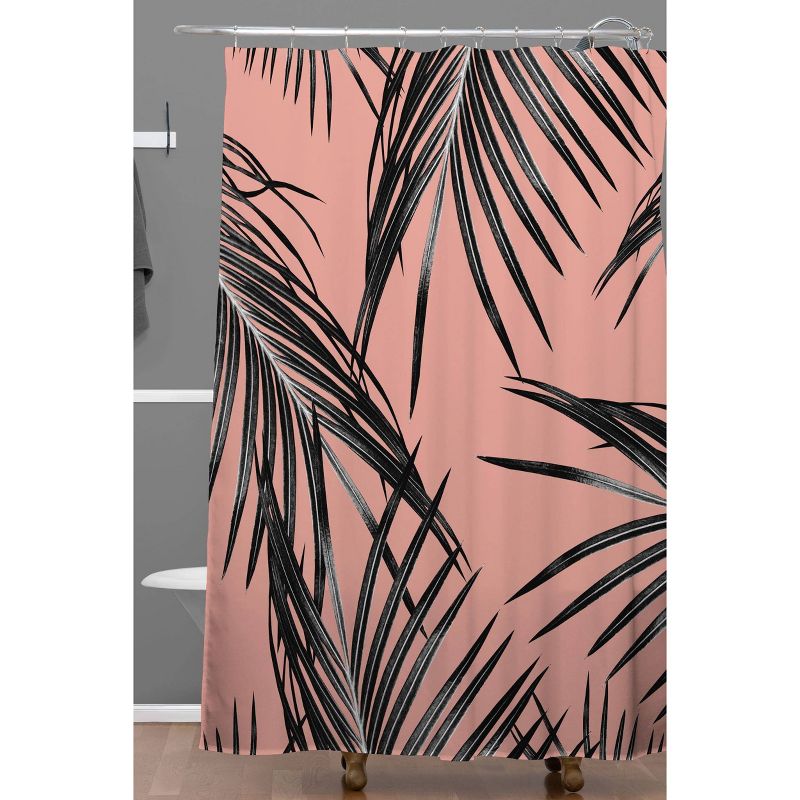 Anita &#38; Bella Art Palm Leaves Dream Shower Curtain Black - Deny Designs, 3 of 5