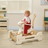 Qaba 5 in 1 Kids Rocking Horse, Alpaca Toddler Spring Rocking Toy & Sliding Car Balance Bike Push Cart with Detachable Base, Safety Guardrails, Brown - 3 of 4