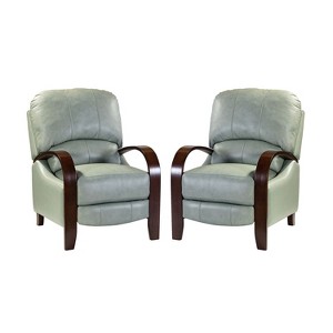 Set of 2 Alexandra Genuine Leather Manual Recliner| ART OF LIVING DESIGNS - 1 of 4