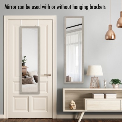 Driftwood Full Length Over-the-Door Mirror with Wood Frame