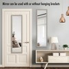 Americanflat Over The Door Mirror - Door Mirror for Bedroom, Bathroom, Dorm, Long Full Body Mirror with Hanger and Shatter-Resistant Glass - Driftwood - 2 of 4