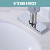 WOWOW 304 Stainless Steel Faucet Deck Plate – Fits 1 to 3 Hole Sinks, For Kitchen & Bathroom - 3 of 4