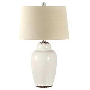 Emerly Table Lamp (Set of 2) - 21.5 Inch Height - TBL4398 - Antique White - Safavieh - 1 of 4