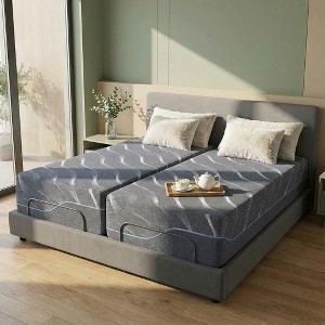 Dyonery 12-14 Inch Twin XL Memory Foam Mattress, Firm Cooling Gel Green Tea Bed in a Box, Fiberglass-Free Cover, Pressure Relief Support - 1 of 4