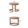 Okak Boho Outdoor Acacia Accent Chairs Wicker Woven Dining Chairs with Optional Table,Set of 2/3,Ergonomics Patio Armchairs,400lbs Max - 4 of 4